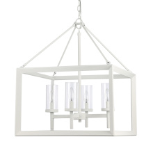 Golden 2073-4 NWT-CLR - Golden Lighting Smyth 4-light Chandelier in Natural White